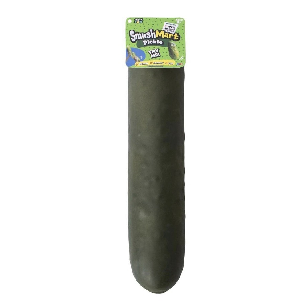 SmushMart Pickle Squishy Toy Crazy Fun Green Novelty Stress Reliever Gift NEW